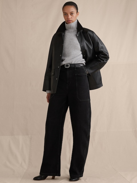 Ultra High-Rise Barrel Jean