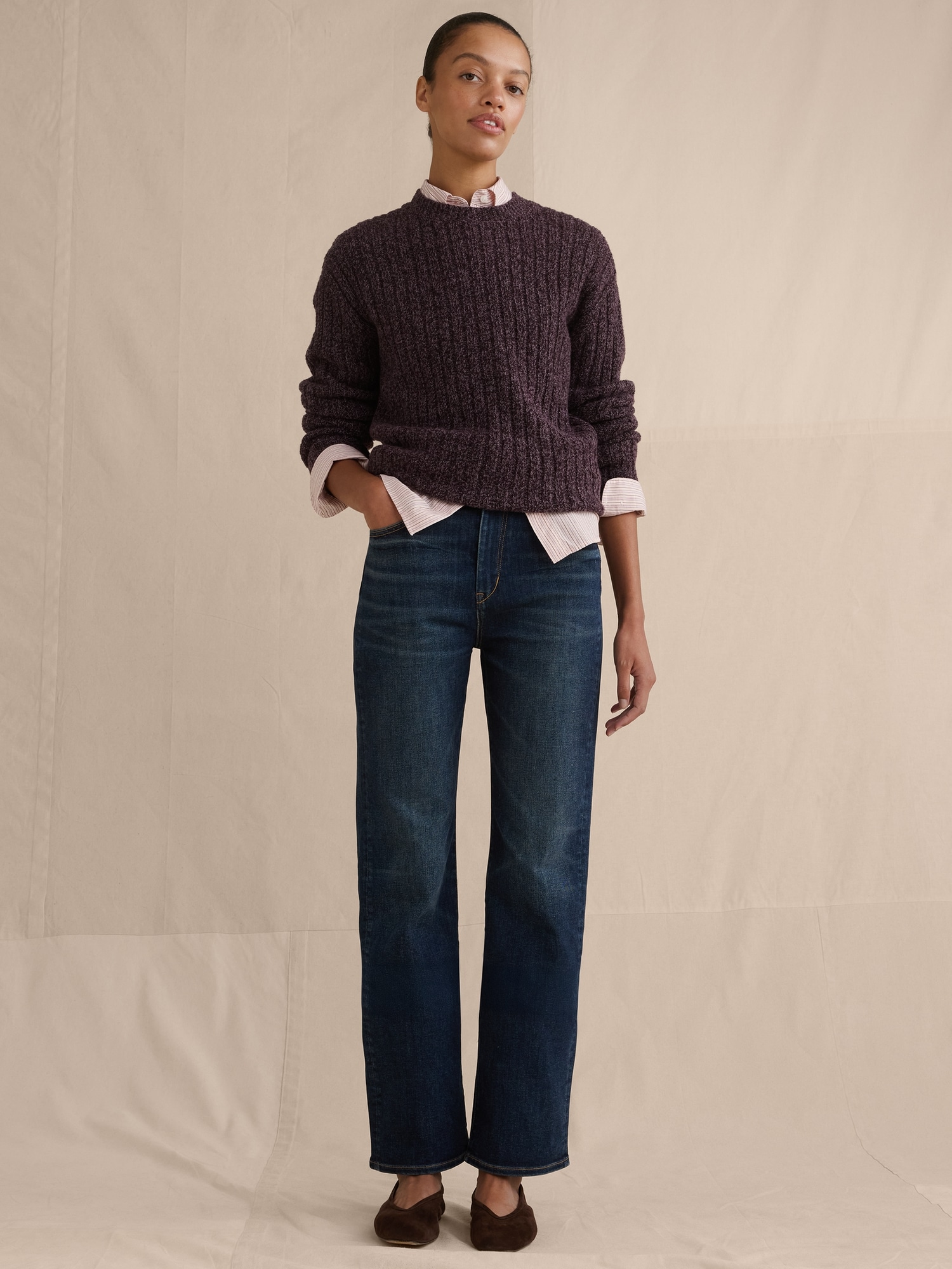 High-Rise Kick-Flare Jean