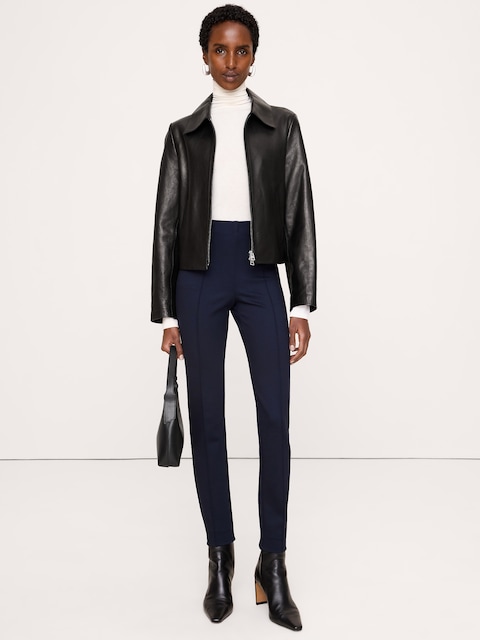 PANTALON ULTRA-ÉTROIT TOUT-ALLER EN TRICOT POINT DE ROME