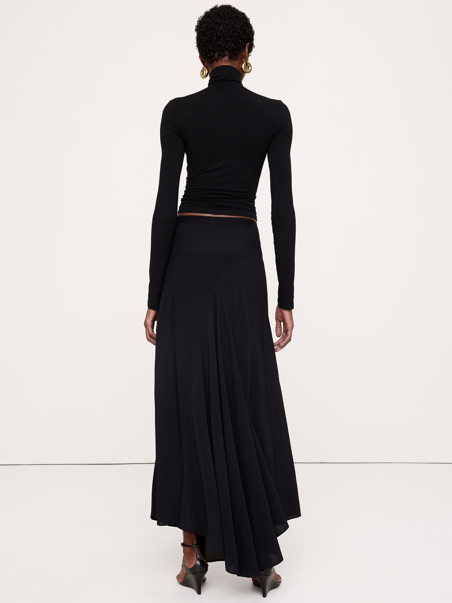Drapey Georgette Maxi Skirt