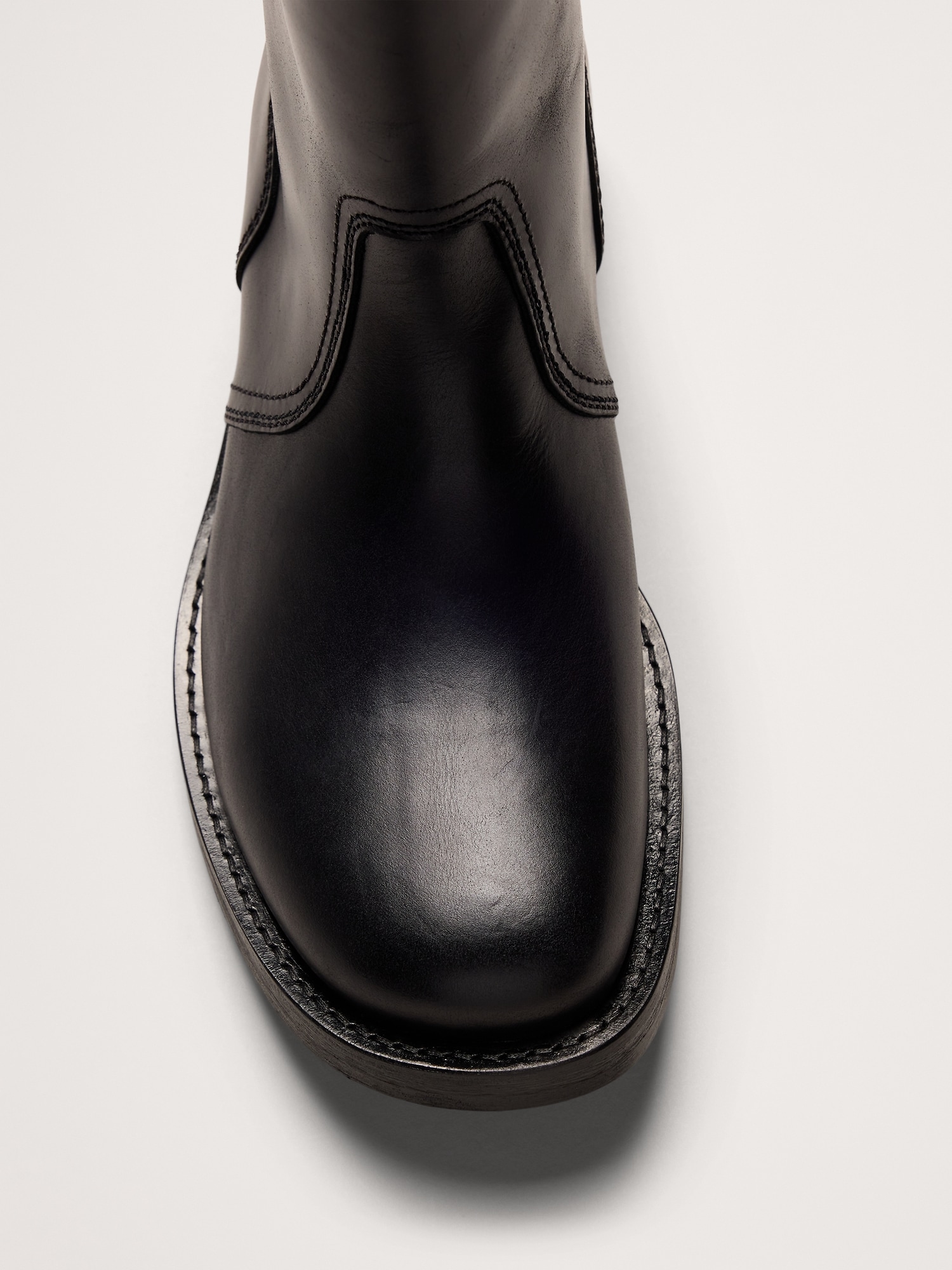 Italian Leather Moto Boot