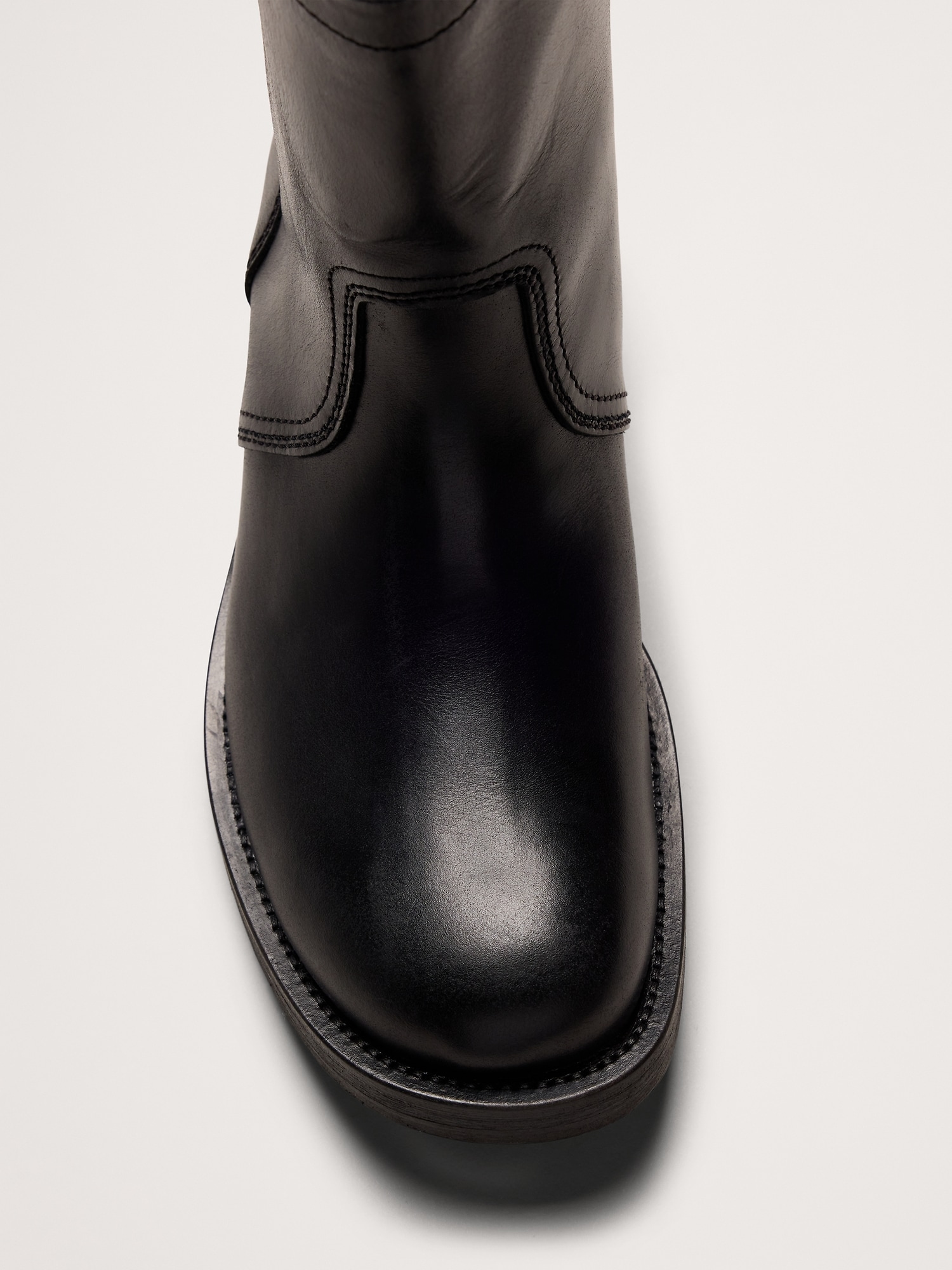 Italian Leather Moto Boot