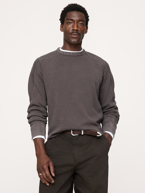T-SHIRT EN TRICOT DE COTON GAUFRÉ