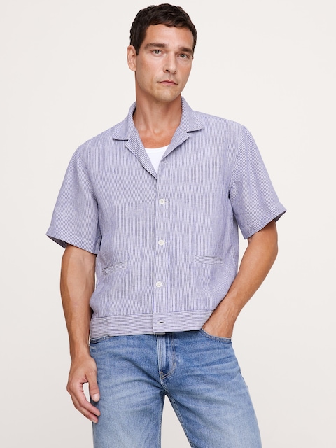 CHEMISE DE VACANCES COUPE STANDARD EN LIN
