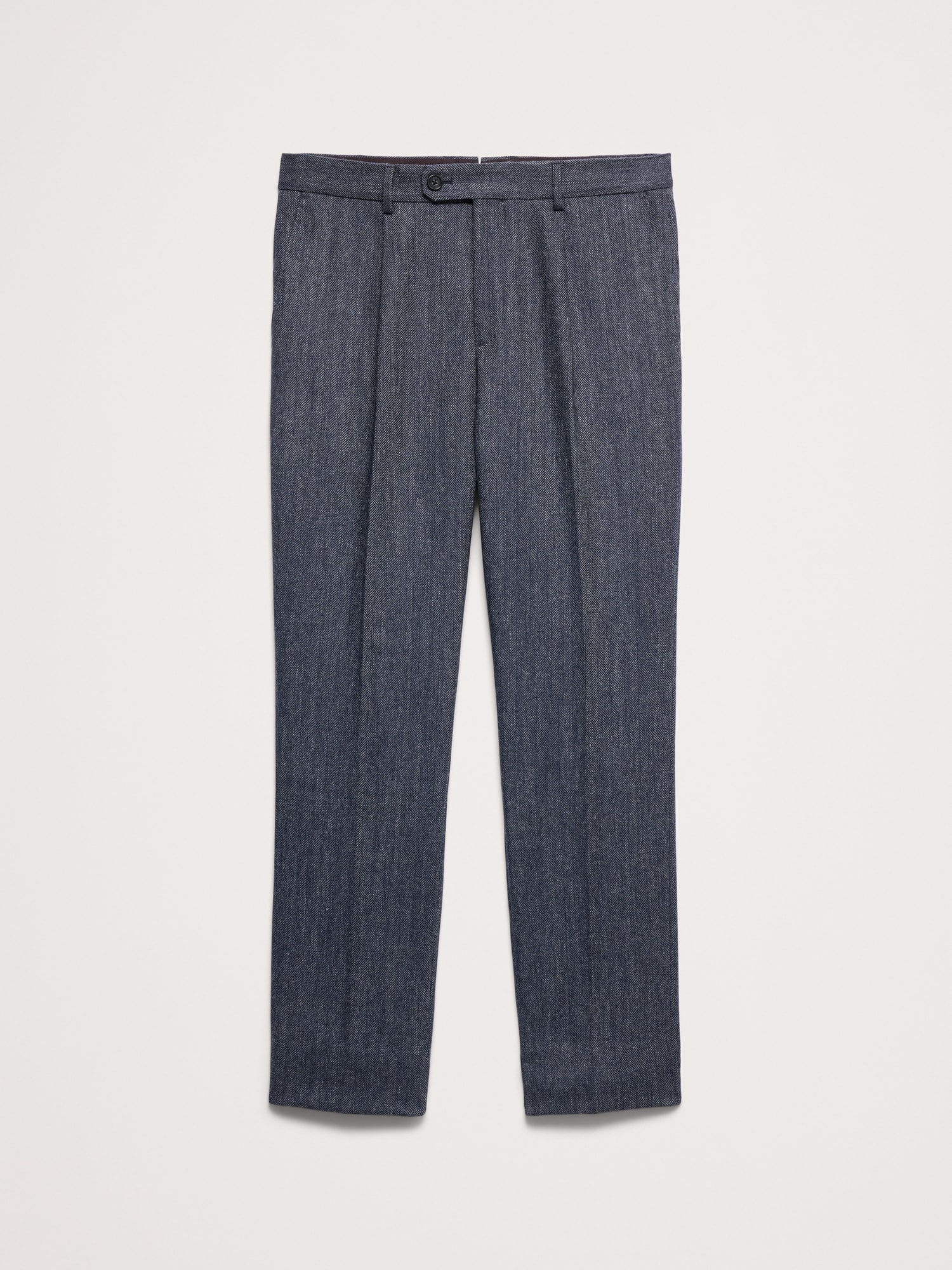 Tailored Slim Italian Herringbone Suit Pant