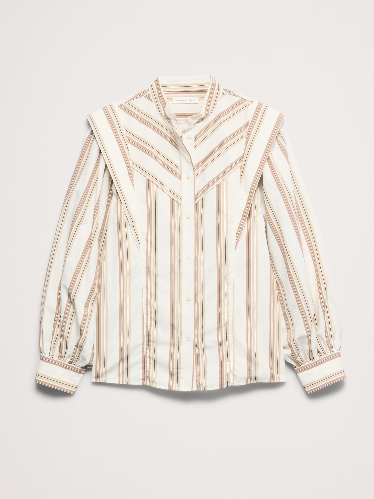 Cotton Layered-Collar Shirt