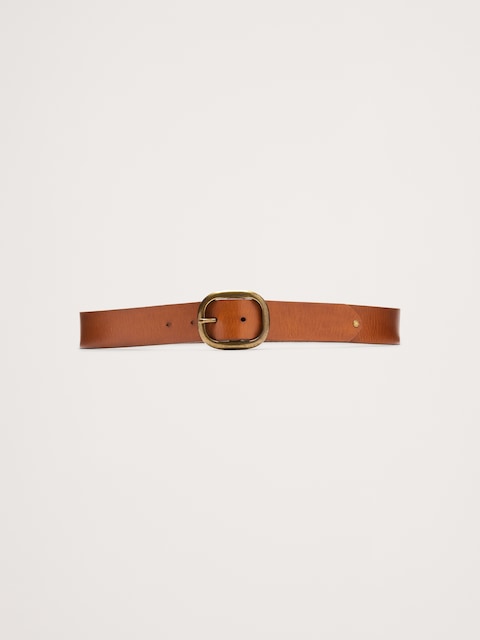 CEINTURE EN CUIR À BOUCLE OVALE