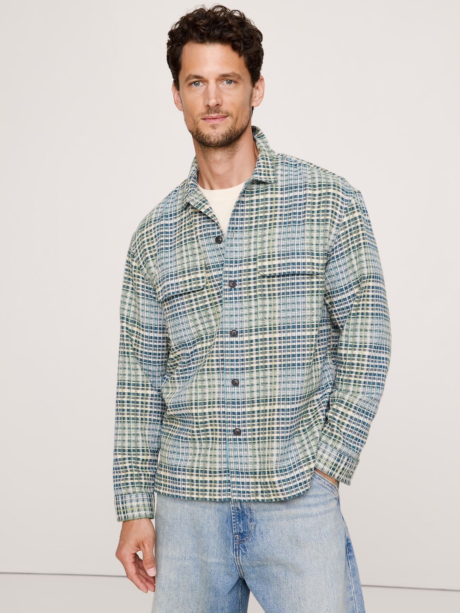 Relaxed-Fit Flannel Resort Shirt