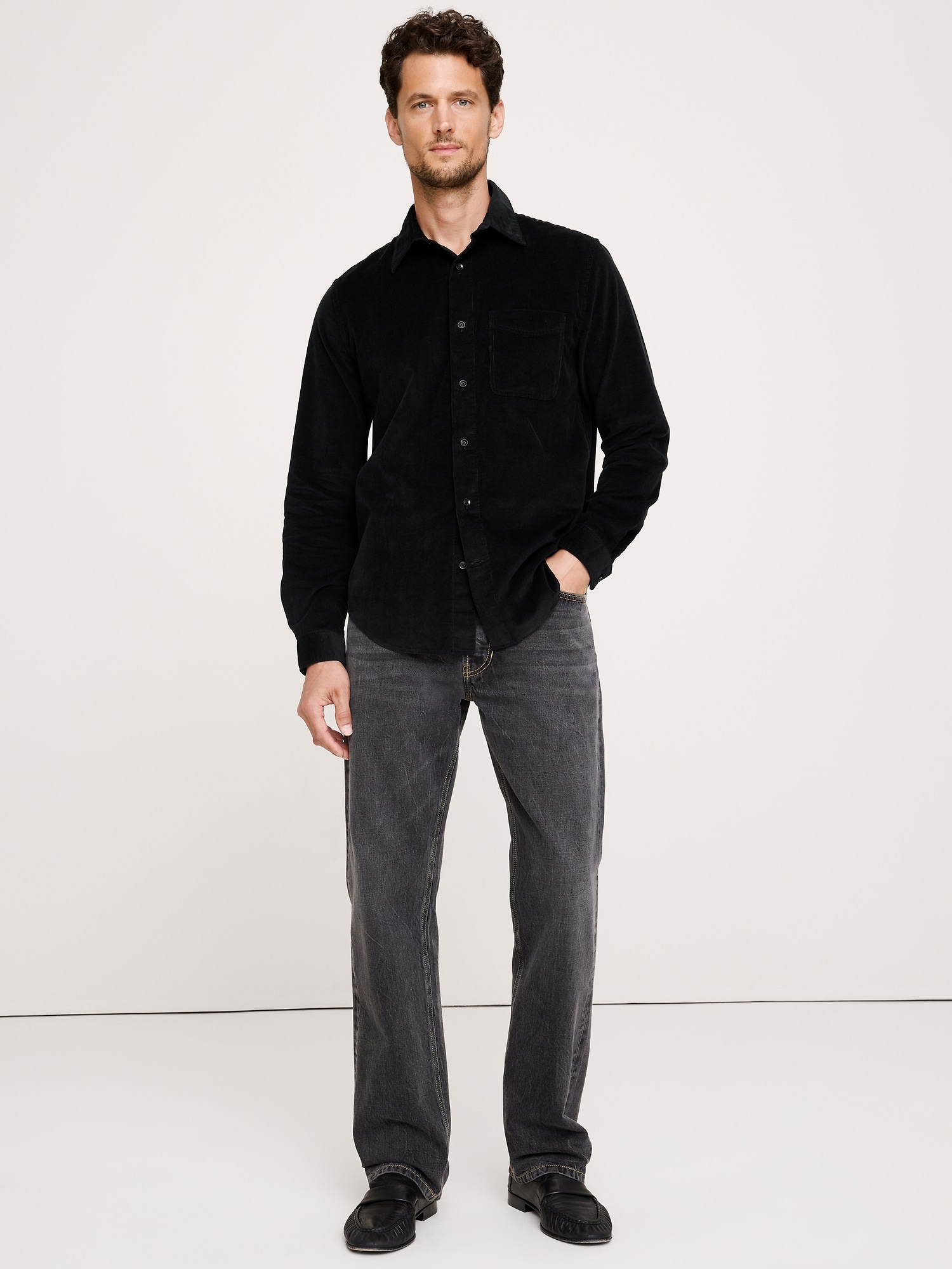 Standard-Fit Lightweight Corduroy Shirt