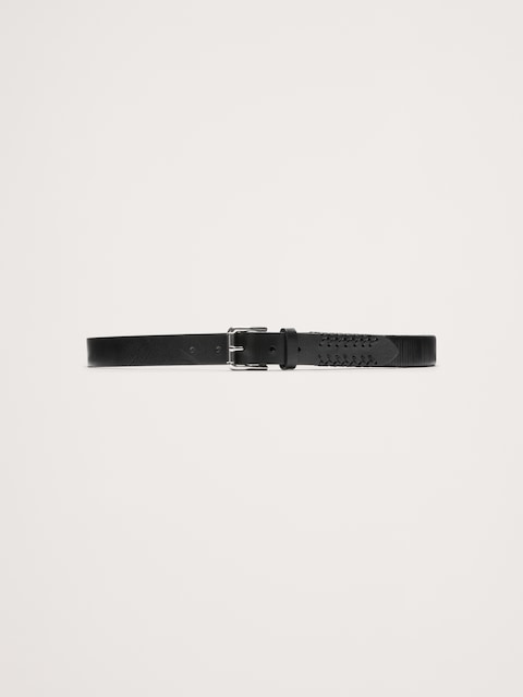 CEINTURE FINE EN CUIR À MOTIF DE DENTELLE