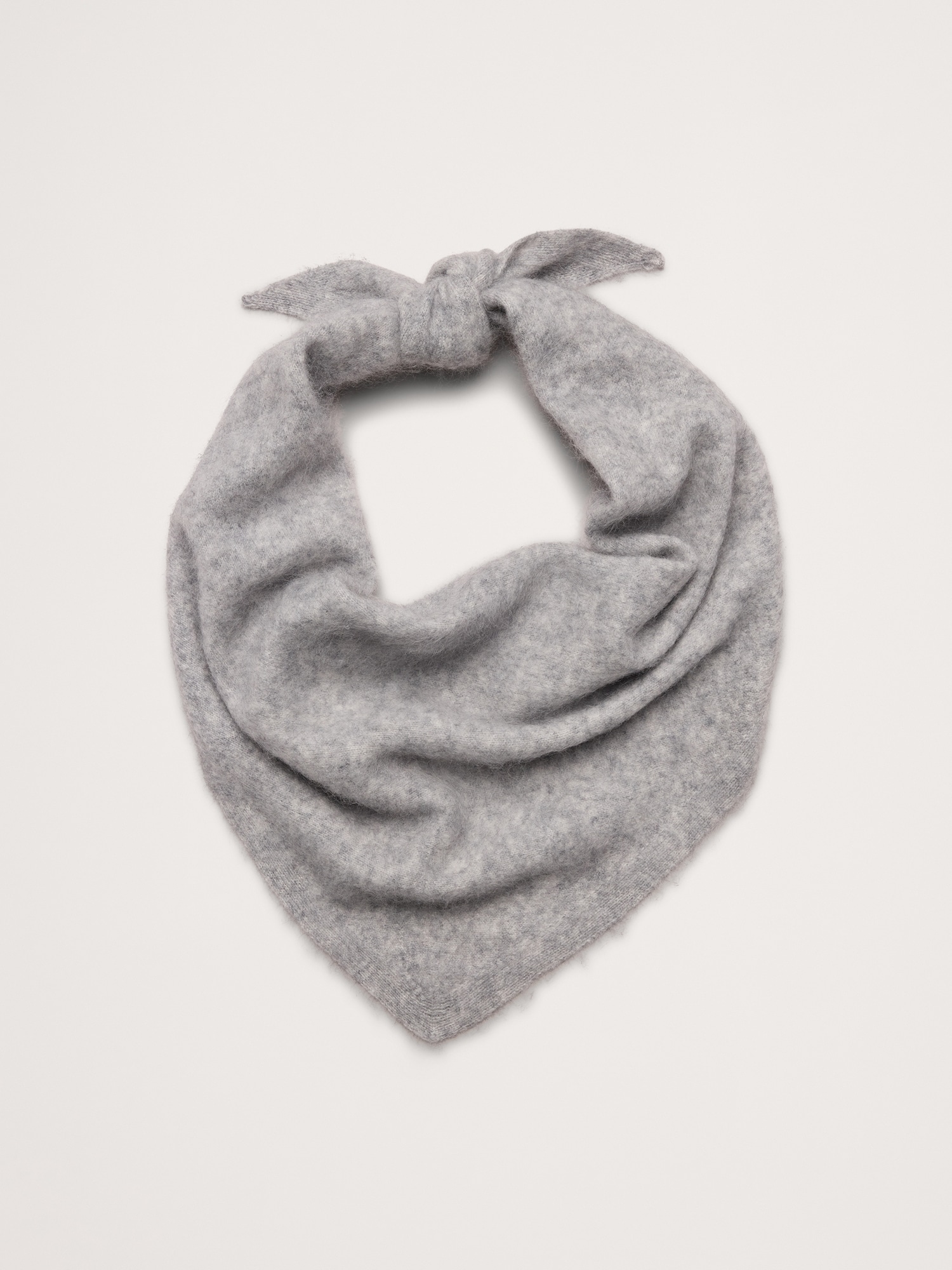 Brushed Wool-Cashmere Triangle Scarf