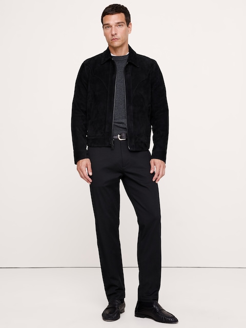 PANTALON À COUPE ATHLÉTIQUE EN CHINO EXTENSIBLE ITALIEN