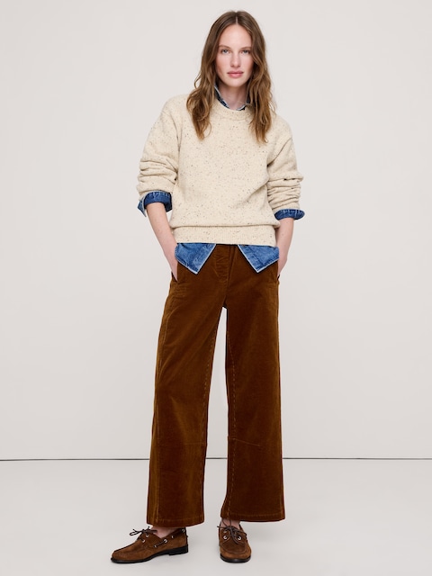 PANTALON DE PEINTRE DÉCONTRACTÉ À TAILLE MI-BASSE EXTENSIBLE