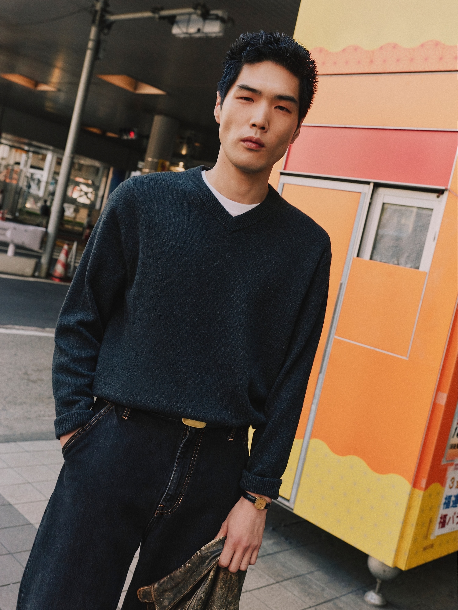 Italian Cotton-Cashmere V-Neck Sweater
