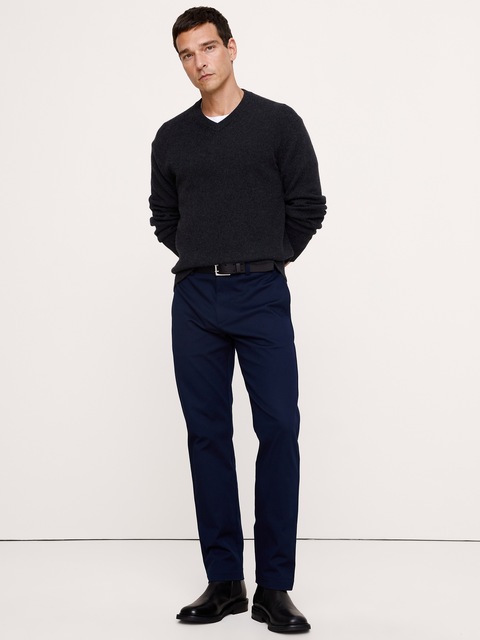 CHINO DROIT EN TISSU ITALIEN EXTENSIBLE