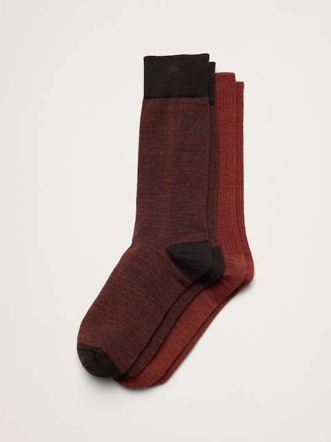CHAUSSETTES EN LAINE MÉRINOS RESPIRANTE (PAQUET DE 2 PAIRES)