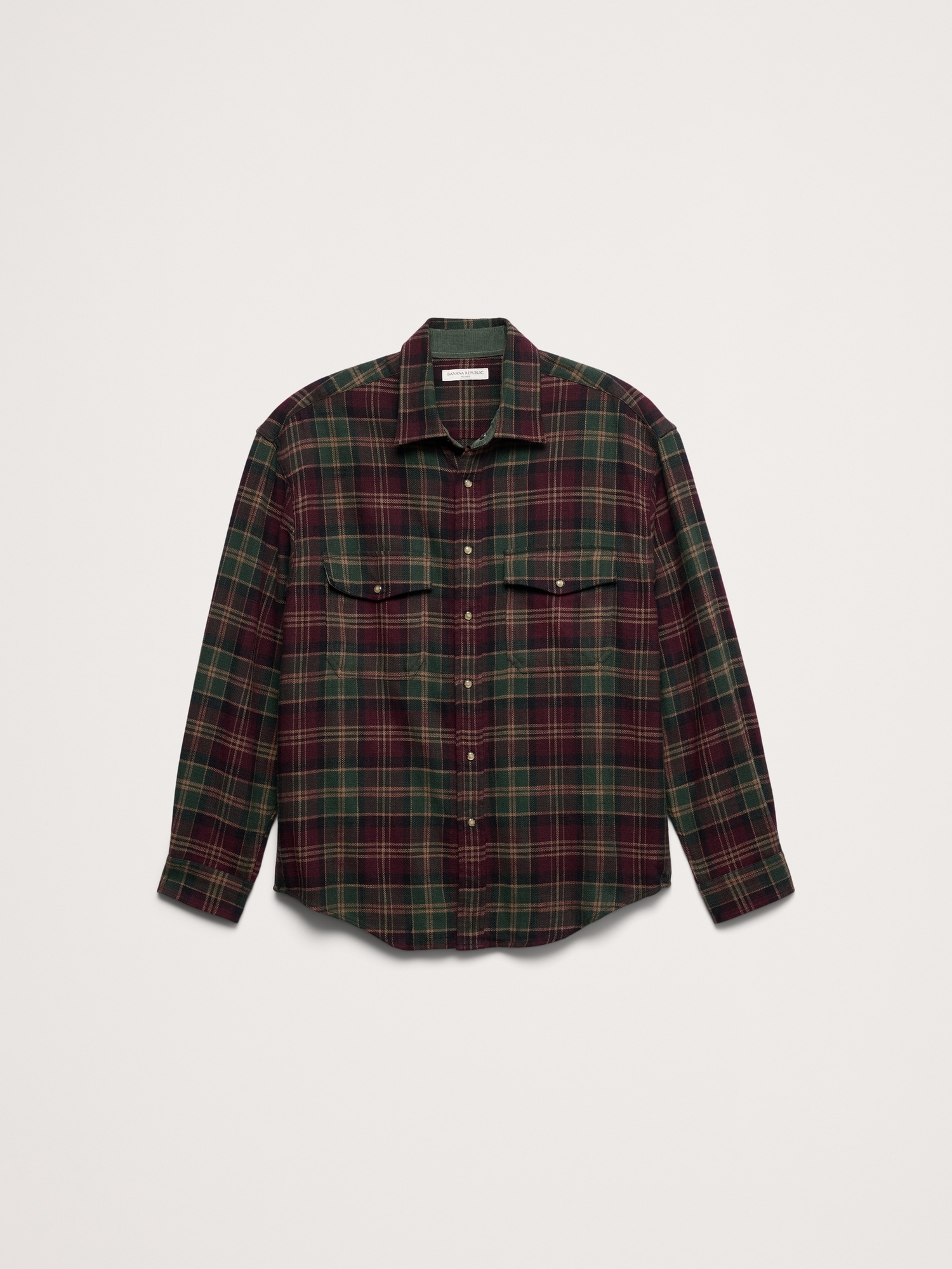 Relaxed-Fit Plaid Cotton Twill Shirt