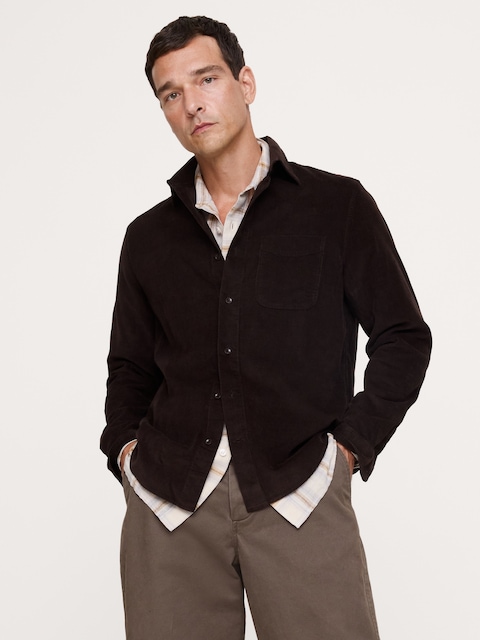 CHEMISE STANDARD EN VELOURS CÔTELÉ LÉGER