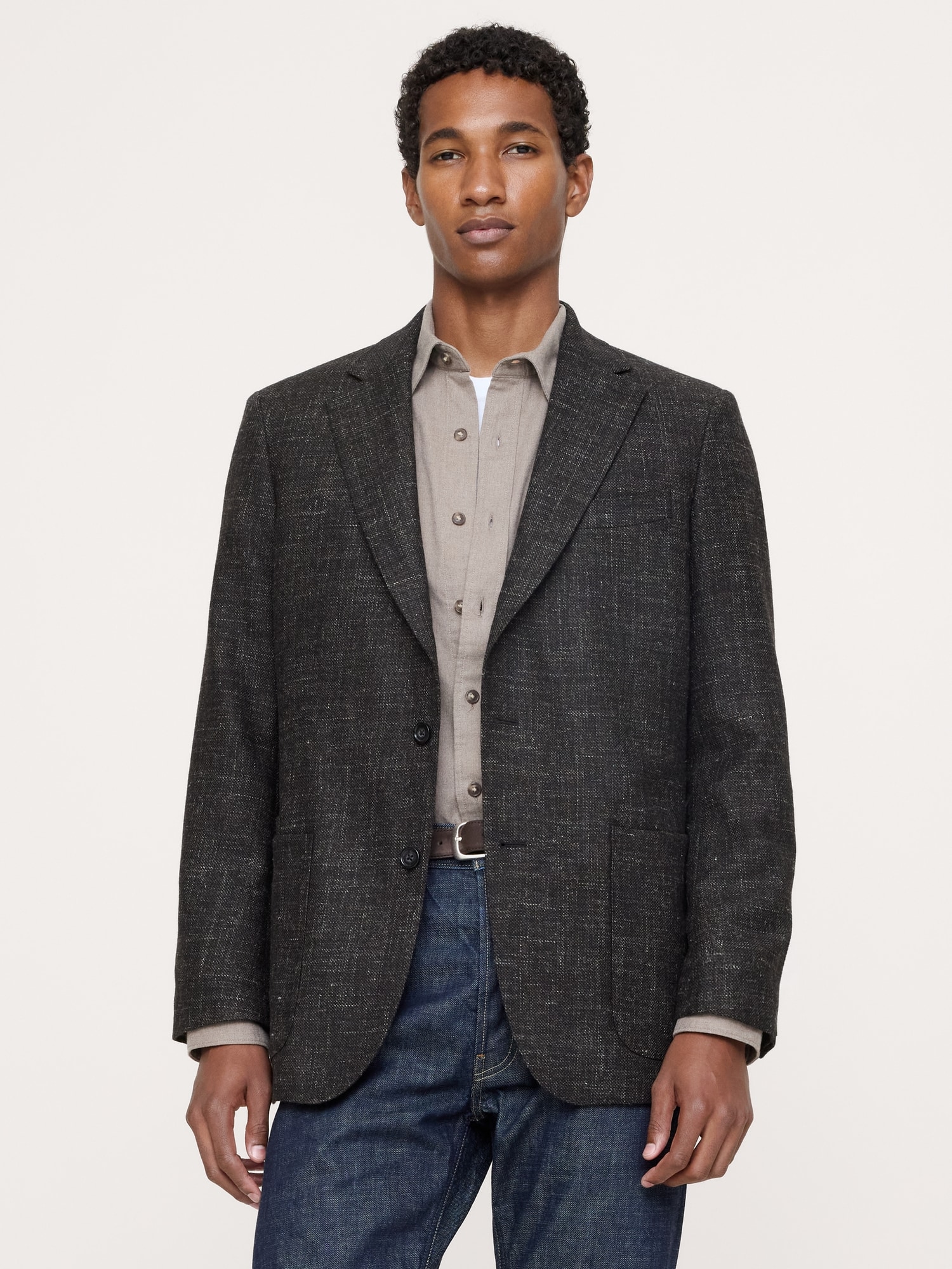 Tailored Slim Italian Wool-Blend Suit Jacket