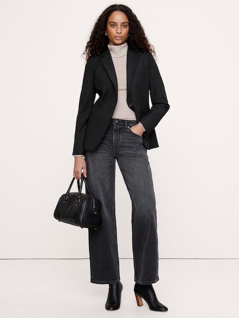 BLAZER ÉTROIT EN TISSU URBAIN EXTENSIBLE