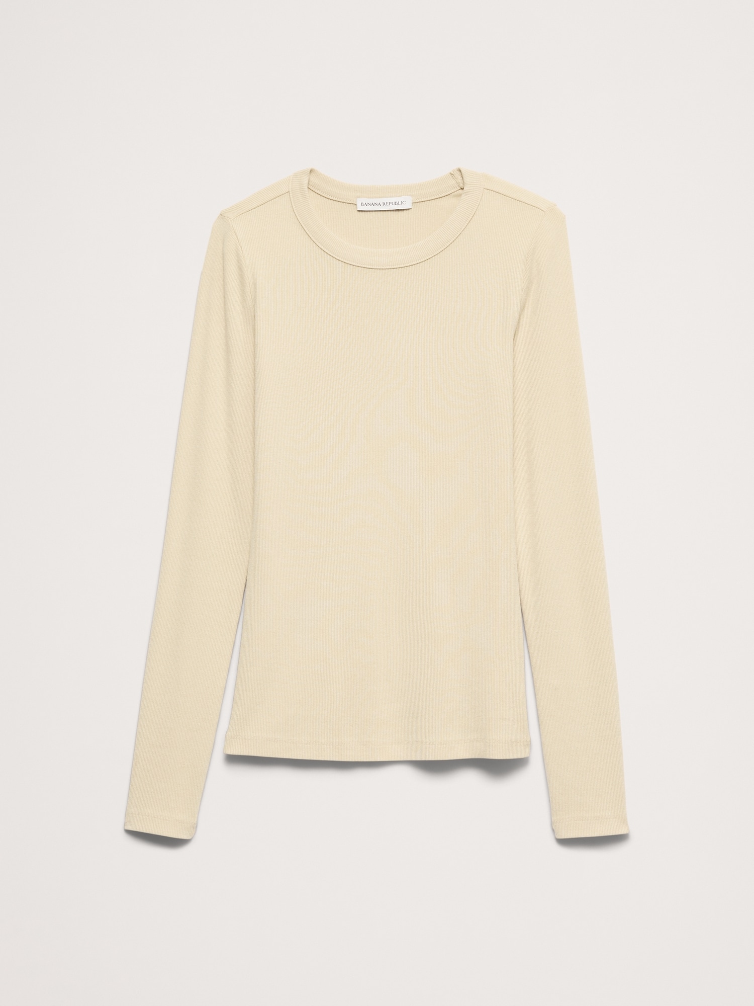 Ribbed Crew-Neck T-Shirt