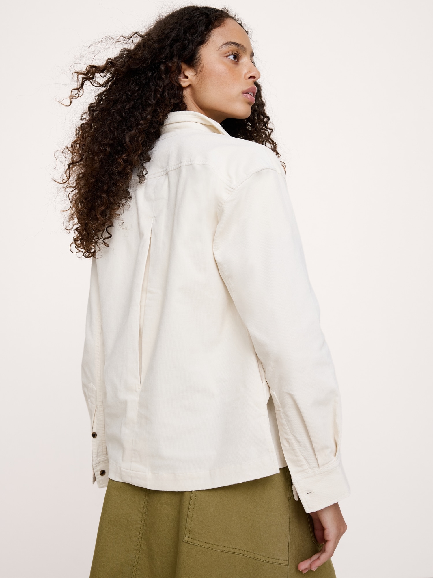 Oversized Stretch-Cotton Utility Shirt