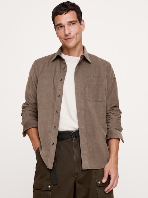 CHEMISE STANDARD EN VELOURS CÔTELÉ LÉGER
