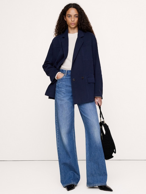 BLAZER UTILITAIRE EN COTON ET LIN