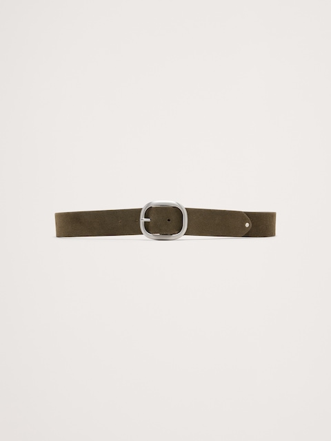 CEINTURE EN CUIR À BOUCLE OVALE