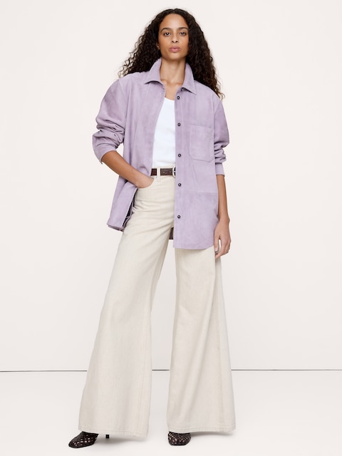 VESTE-CHEMISE EN SUÈDE