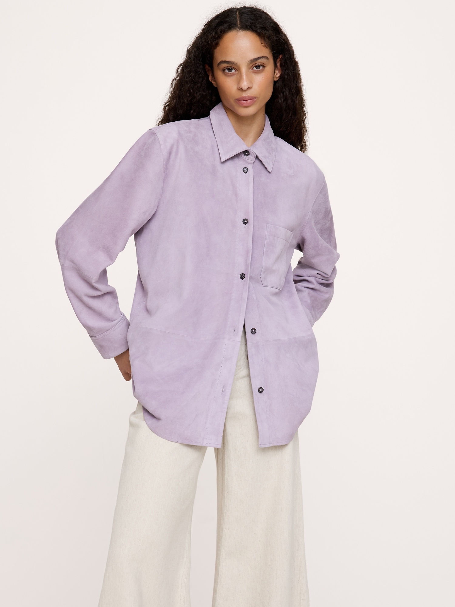 Suede Shirt Jacket