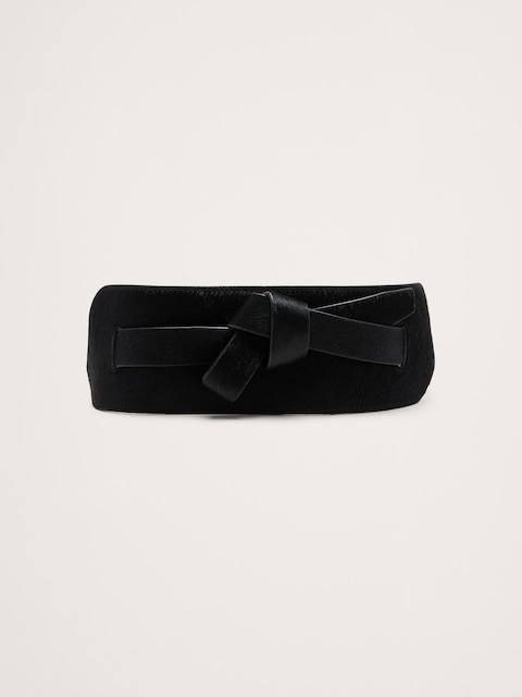 Knotted Leather Corset Belt
