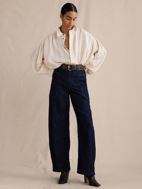 JEAN BARIL À TAILLE HAUTE