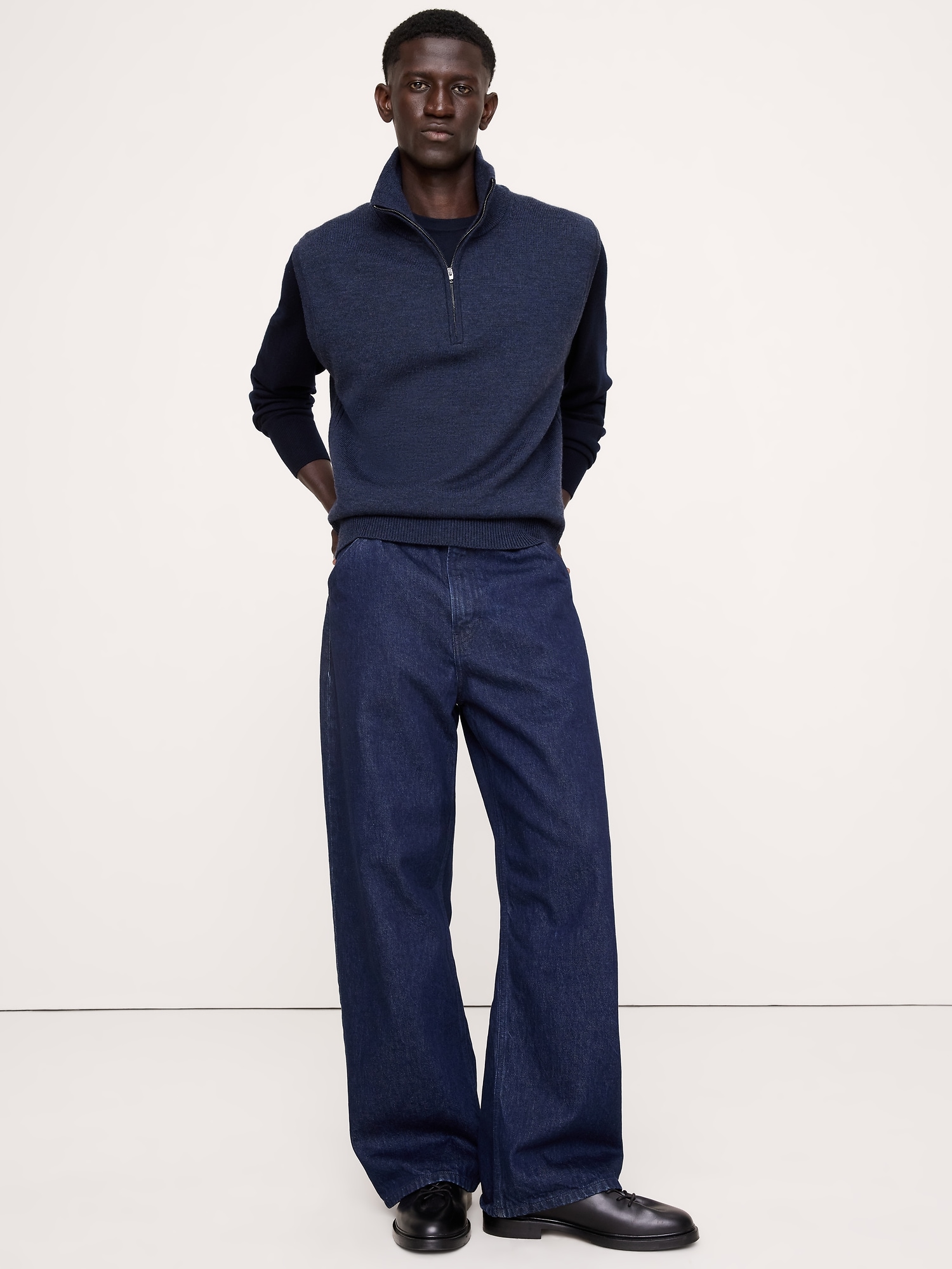 Merino Half-Zip Sweater Vest