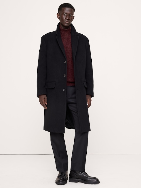 MANTEAU EN LAINE MELTON ITALIENNE