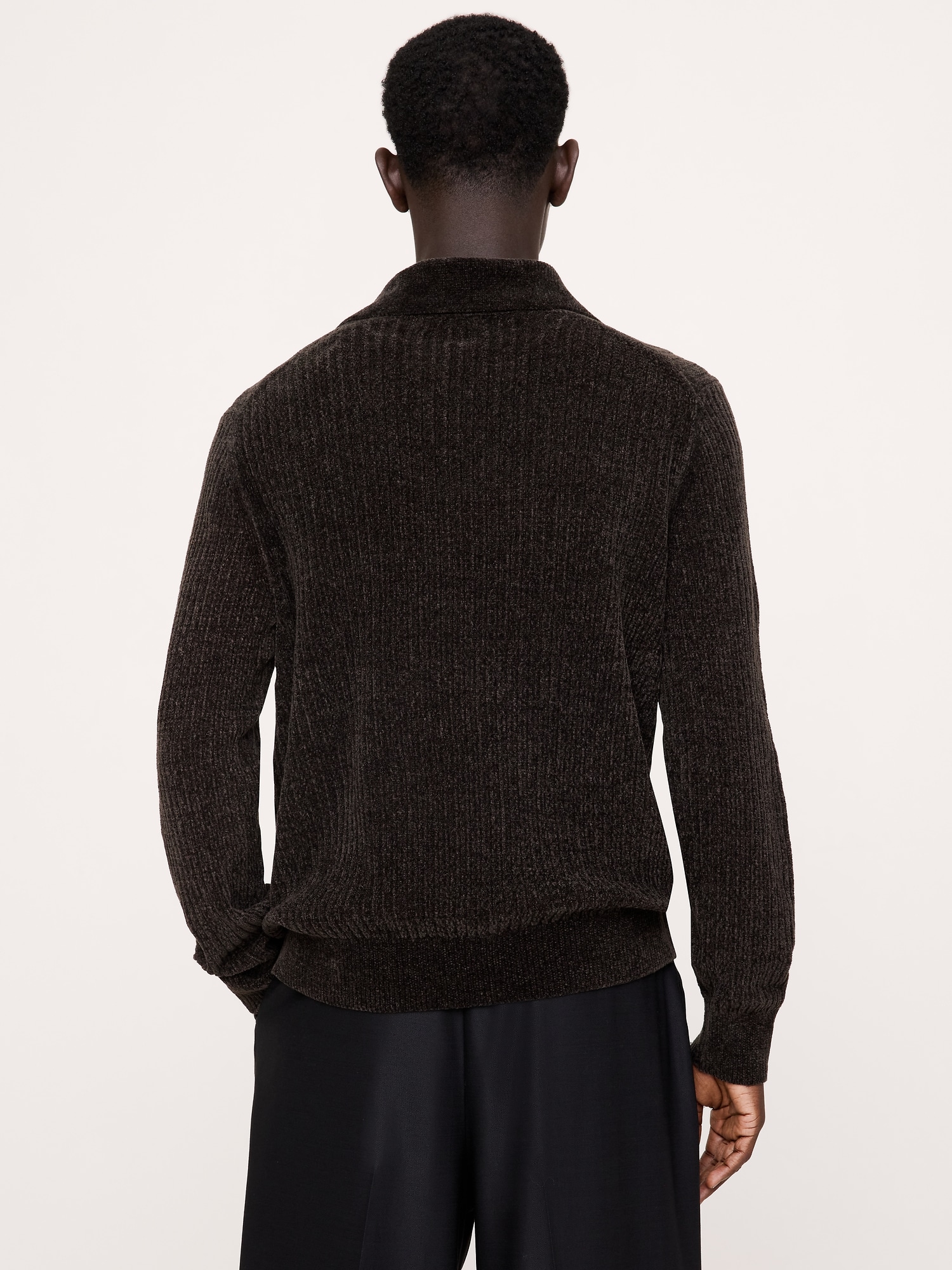 Italian Chenille Sweater Polo