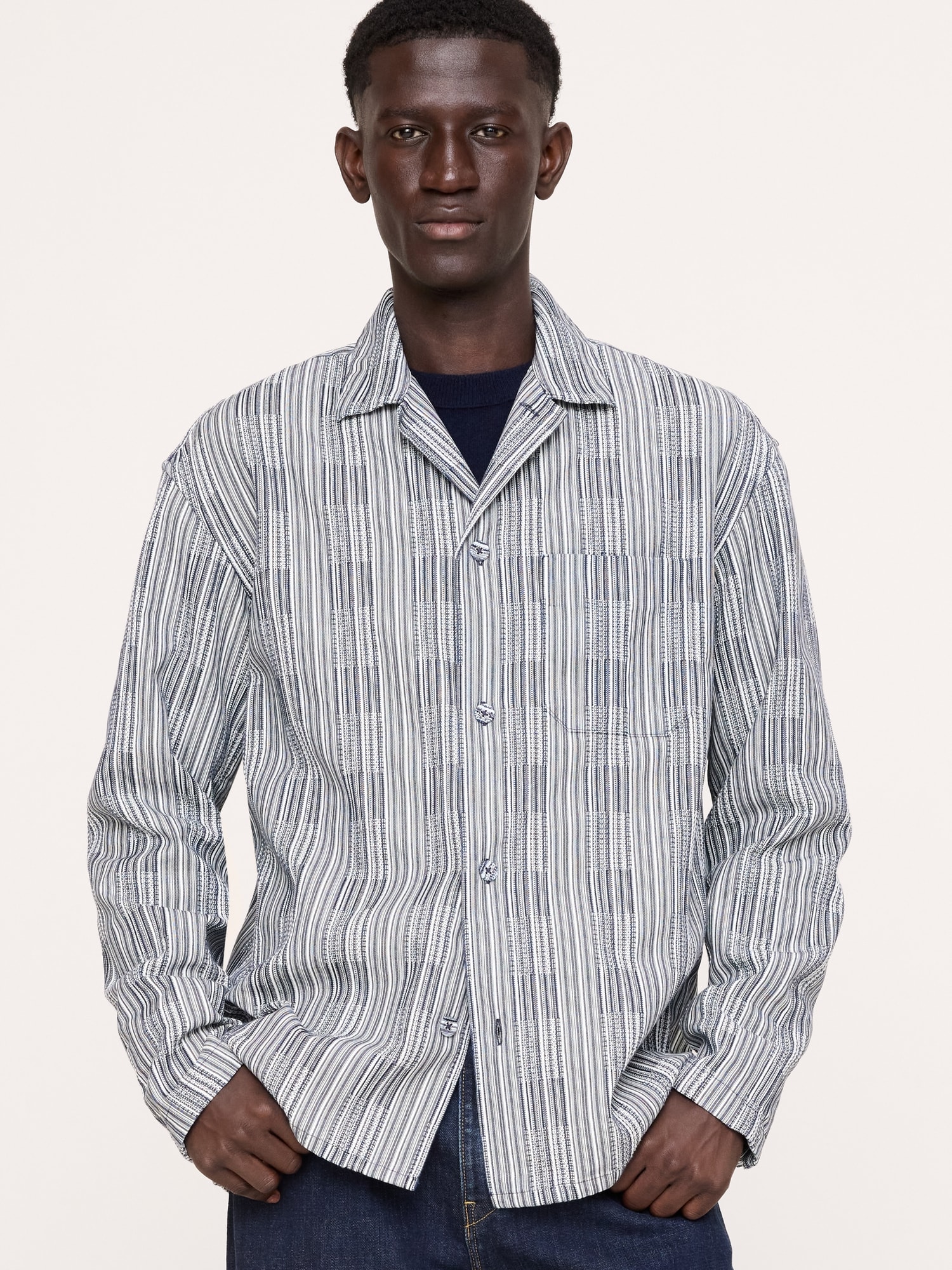 Relaxed-Fit Textured Cotton Shirt