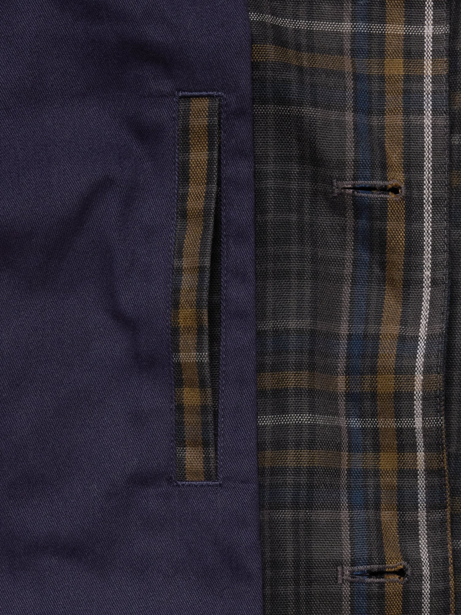 Cotton Canvas Barn Coat with Corduroy Collar