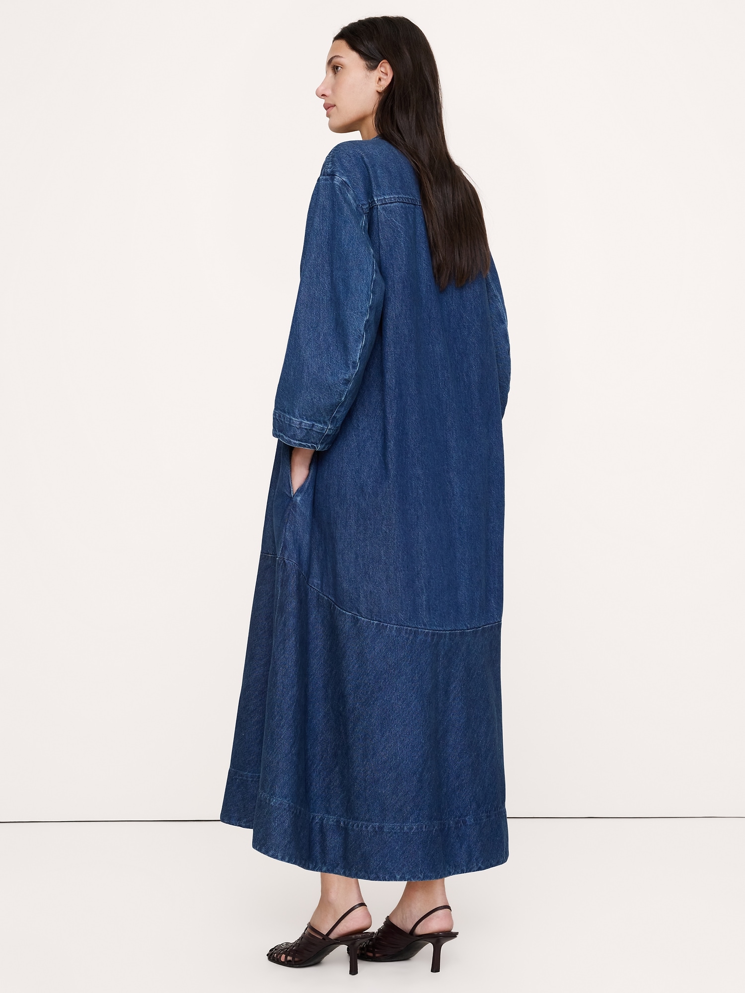 Denim Popover Shirt Dress