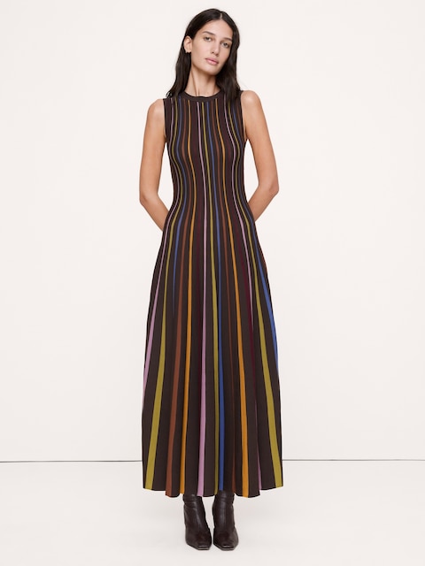 ROBE-CAMISOLE CÔTELÉE À EFFET SCULPTANT