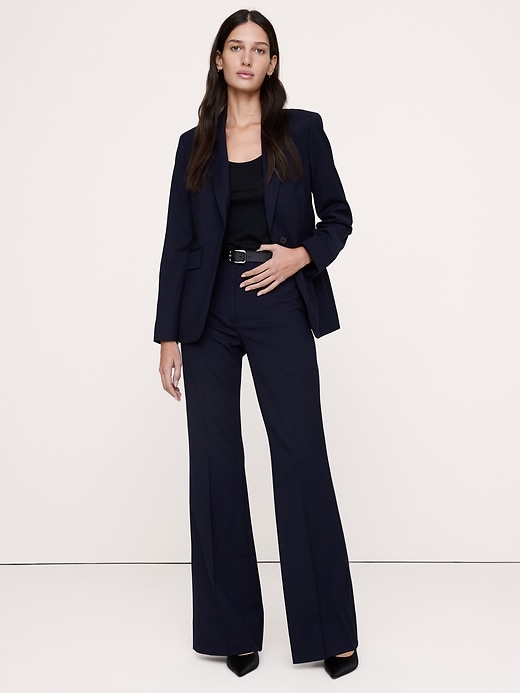 Ultra High-Rise Flare Italian Lightweight Wool Pant | Banana Republic