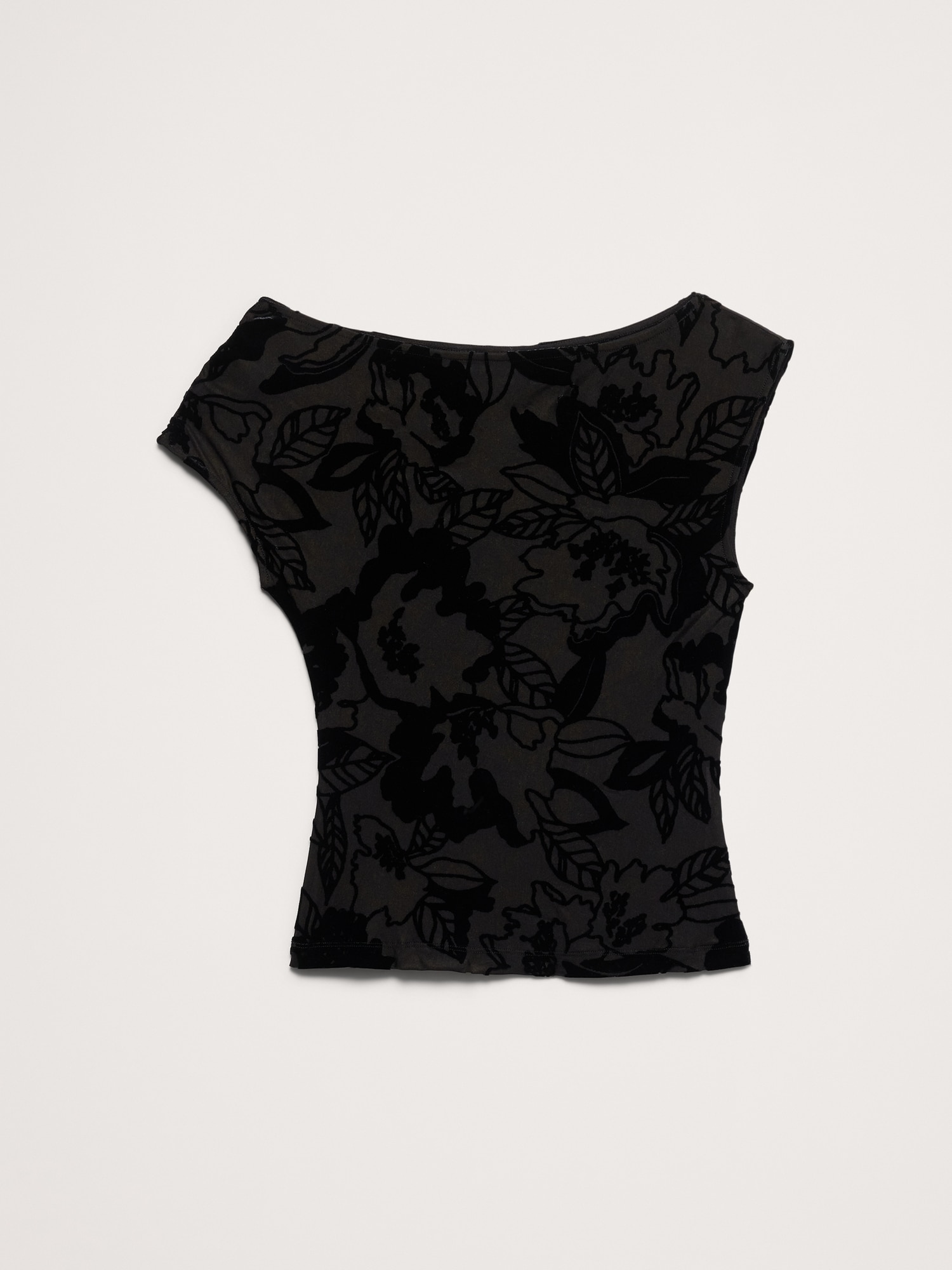Burnout Velvet Off-Shoulder Top