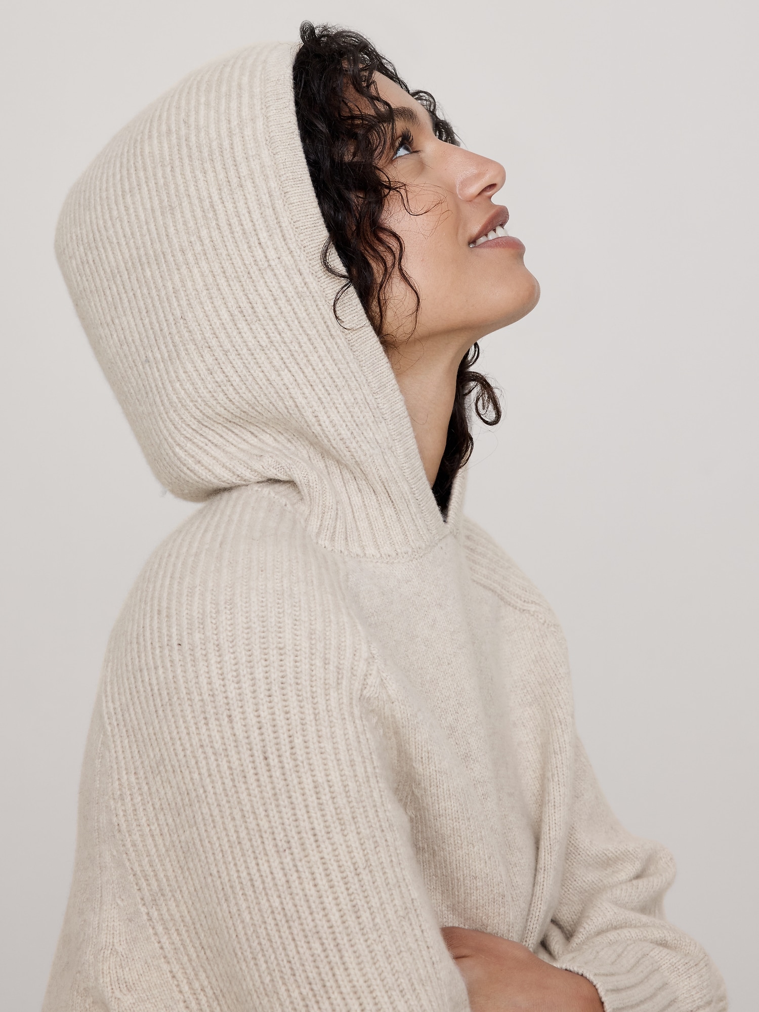 Wool-Cashmere Sweater Hoodie