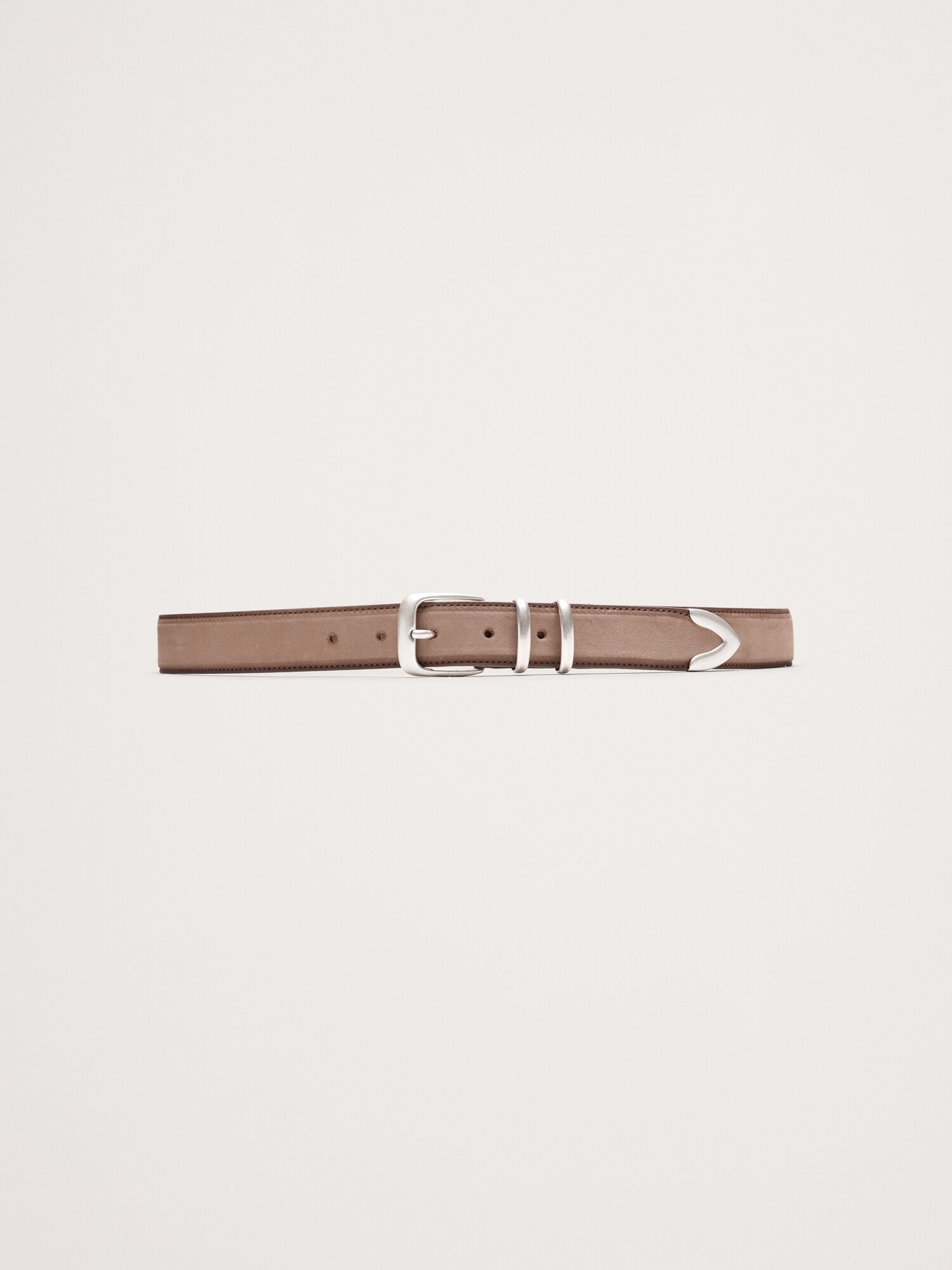 Western Nubuck Leather Belt