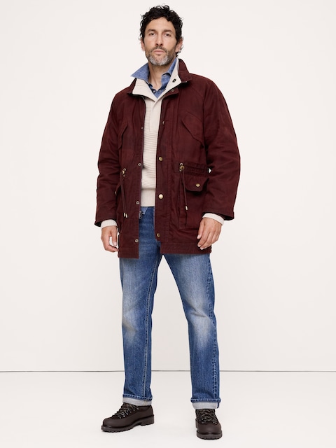 PARKA EN TOILE DE COTON CIRÉ RETOUR AUX ARCHIVES