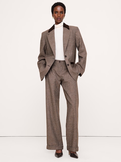 PANTALON BOYFRIEND EN TWEED ITALIEN