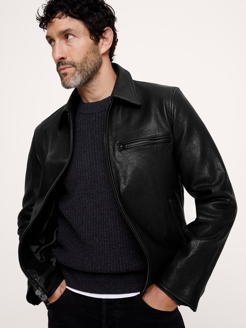 BLOUSON RÉTRO EN CUIR