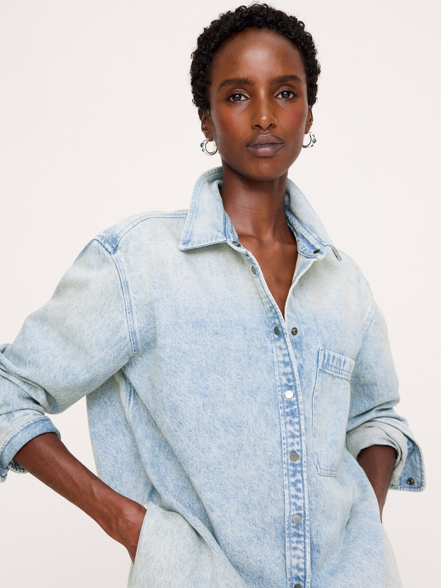 The Oversized Denim Shirt