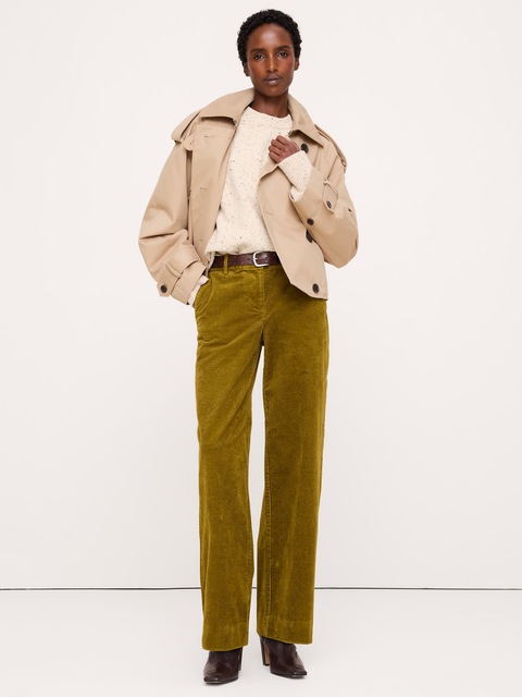 LE PANTALON À JAMBE LARGE DE TOUS LES JOURS EN VELOURS CÔTELÉ