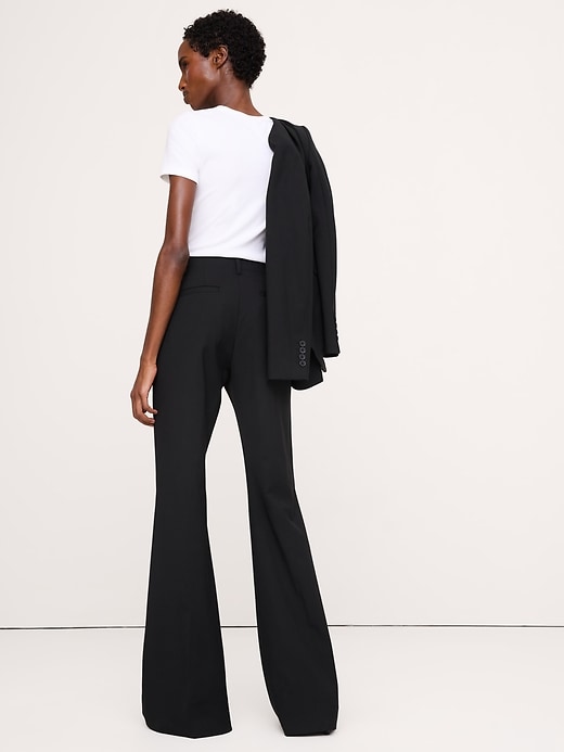 Ultra High-Rise Flare Italian Lightweight Wool Pant | Banana Republic